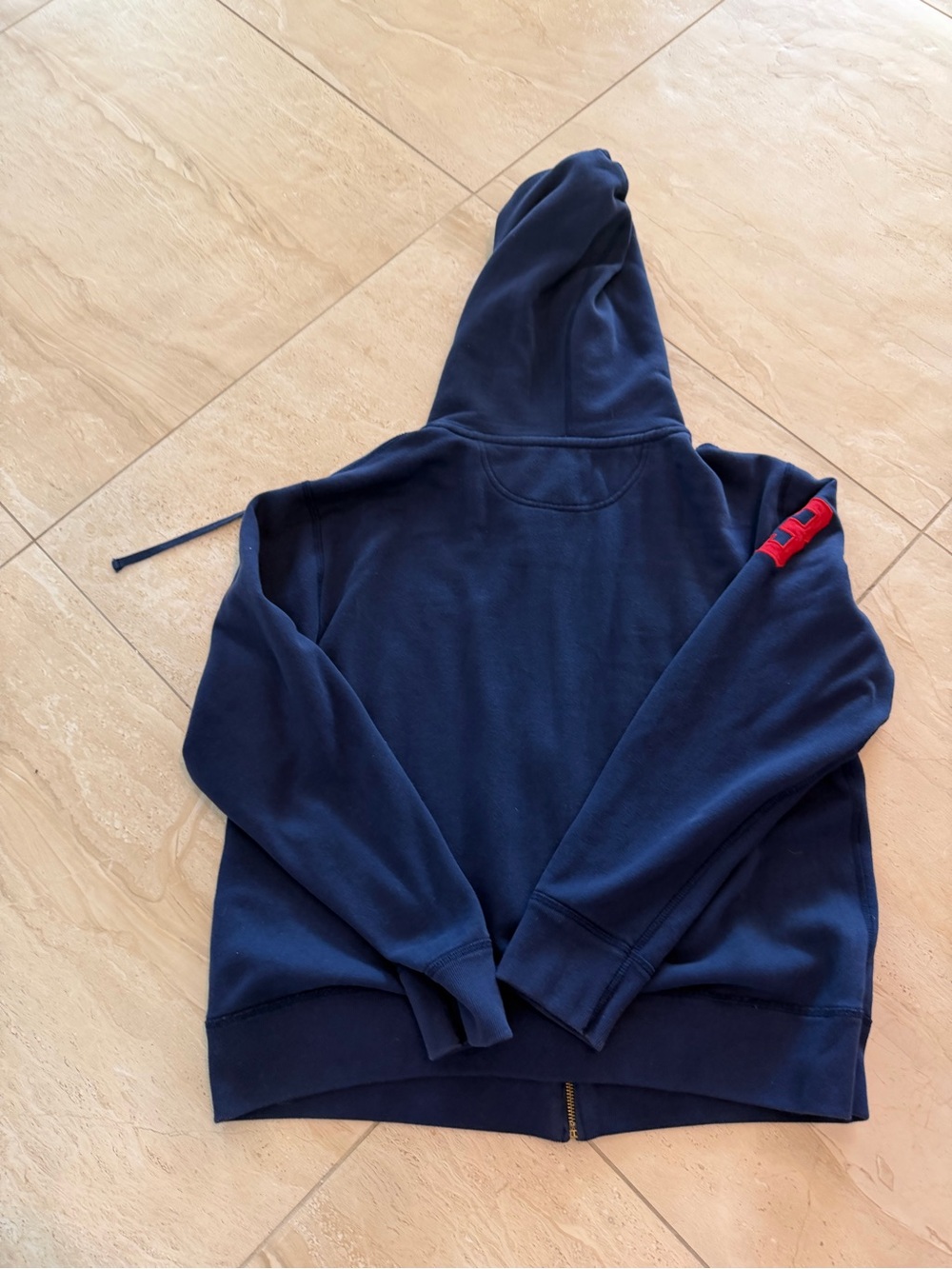 Polo Ralph Lauren Big Pony USA Flag Navy Full Zip Hoodie xl - Picture 2 of 12